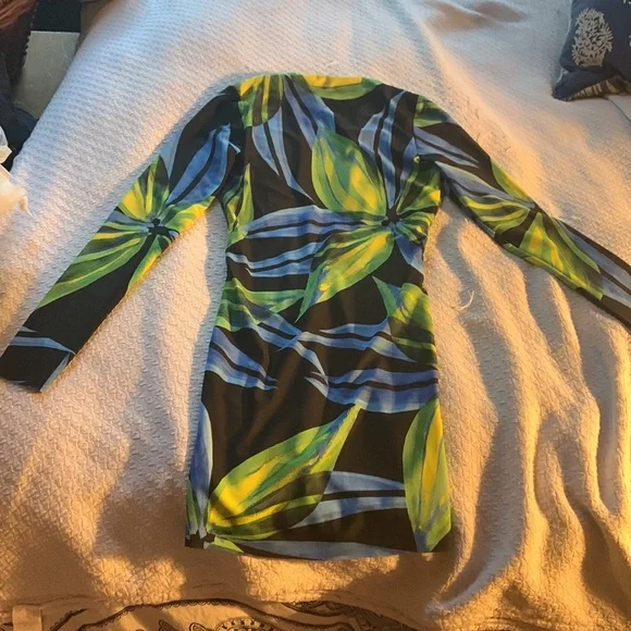 Louisa Ballou x SSENSE exclusive green mesh ring dress